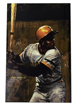 Roberto Clemente Giclee on Canvas by Stephen Holland #12/21 "Clemente Proof"